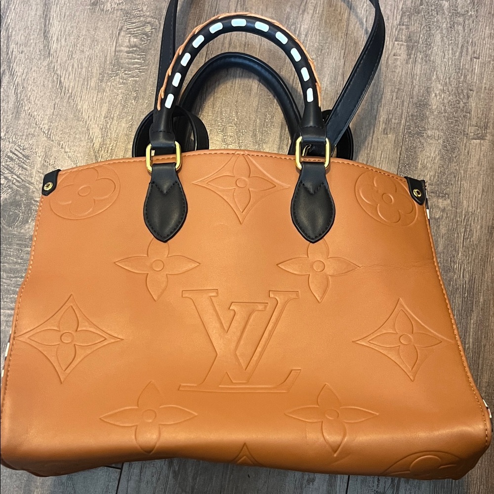 Louis Vuitton Caramel and Black Monogram Tote